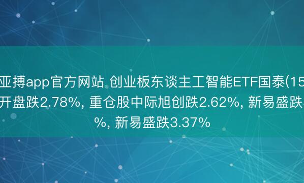 亚搏app官方网站 创业板东谈主工智能ETF国泰(159388)开盘跌2.78%, 重仓股中际旭创跌2.62%, 新易盛跌3.37%